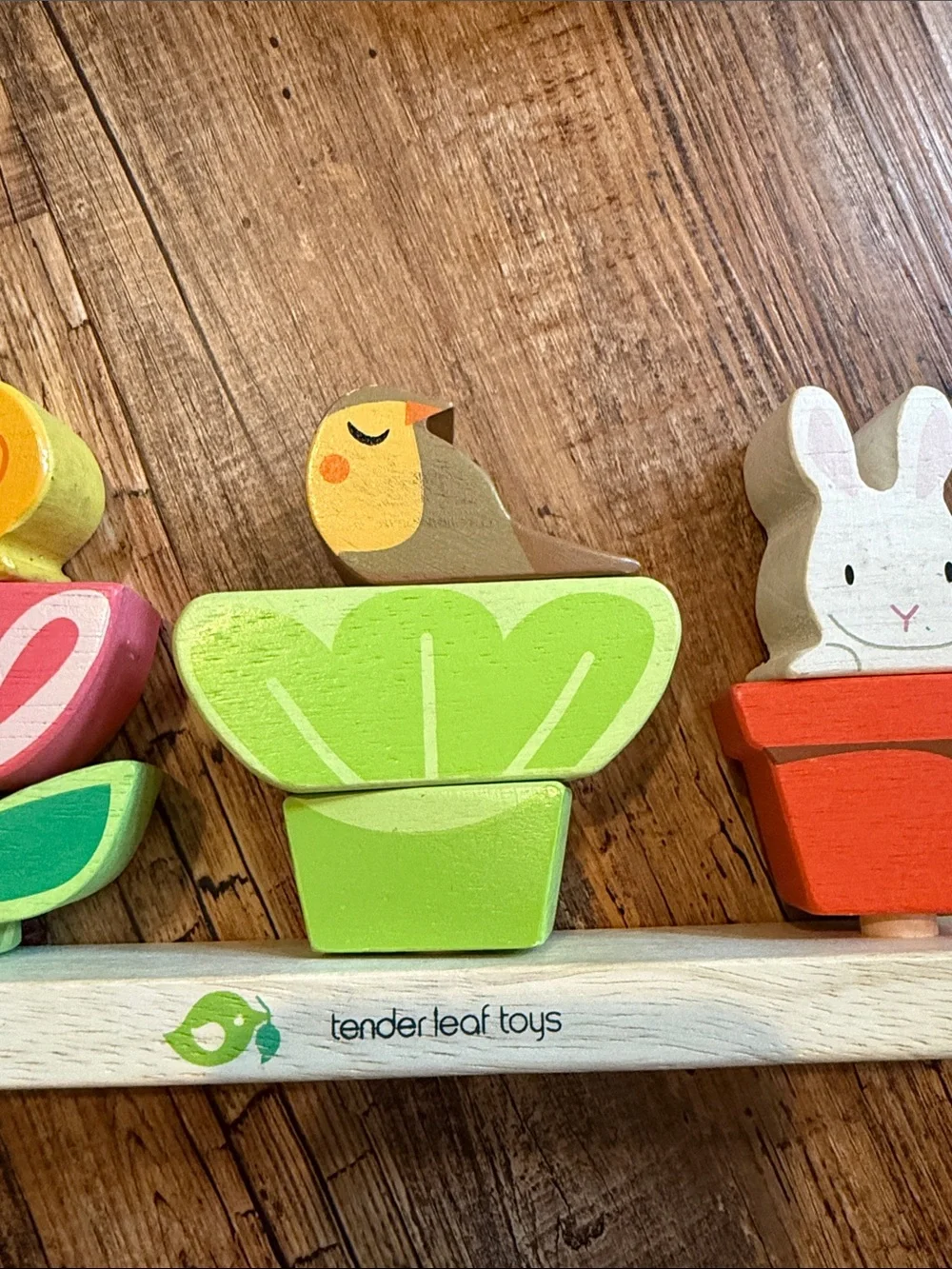 Tender Leaf Wooden Stackable Garden Animals